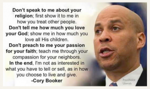 Cory Booker on religion